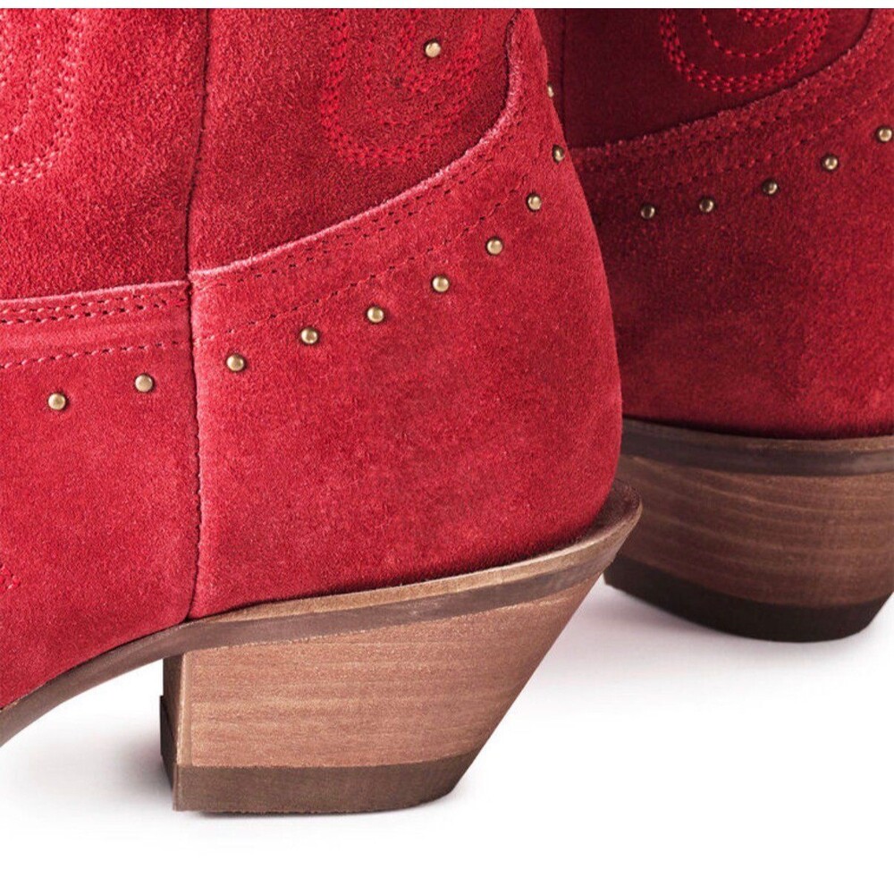 Hallmark x Opry® Merlot Suede Women's Cowboy Boots by Dingo - Picture 3 of 4
